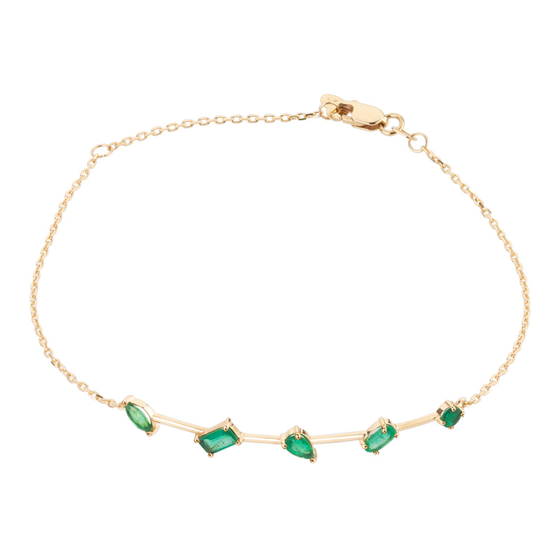 Pulseira Esmeraldas Naturais